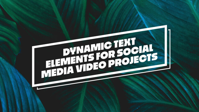 Corporate Boxed Text Animations
