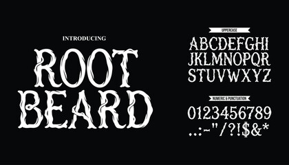Vintage rustic display font with gnarly wood texture for organic branding © 777SKYLABS
