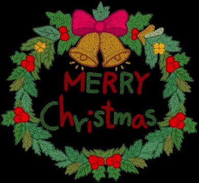 Handwritten Merry Christmas animated lettering