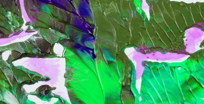 Decorative Acrylic Flow Bursting in Abstract Canvas Style