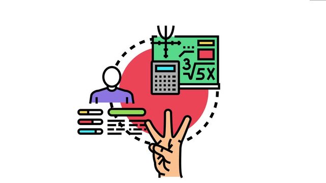 Person studying advanced mathematics concepts, utilizing a calculator and graphs, visualizing progress and enhancing critical thinking abilities for problem solving