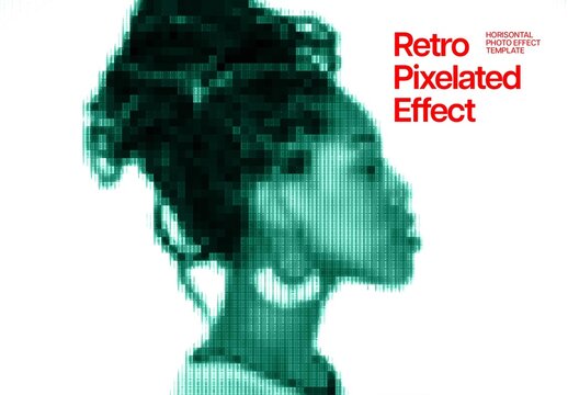 Retro Pixelated Photo Effect For Poster And Social Media Design