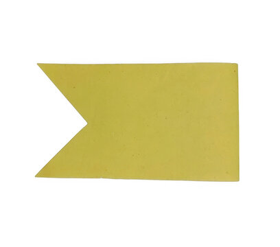 Simple yellow pennant flag icon for marking important notes and items isolated on transparent background