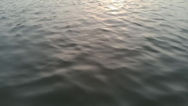 Sunlight Glitter on Calm Water Surface Relaxing Background