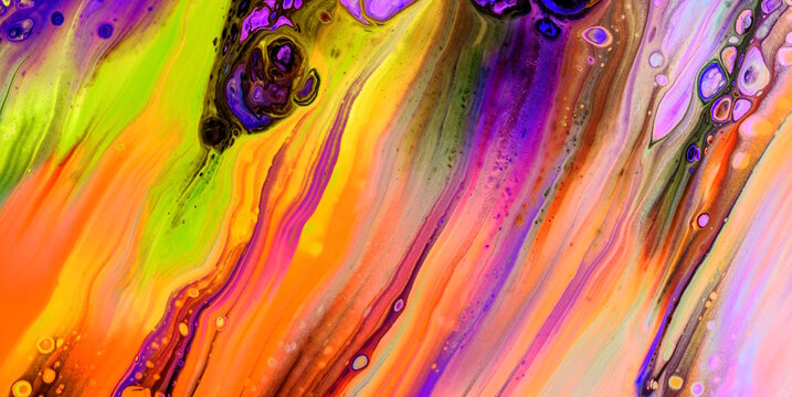 Fluid Contemporary Artwork with Brush Stroke Vibrancy