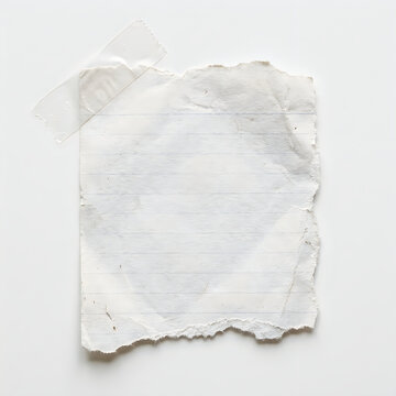 Torn white paper with rough edges