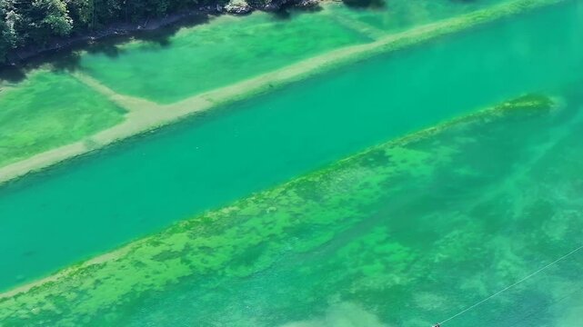 Aerial Journey Above the River and Forests of Stoos Valley