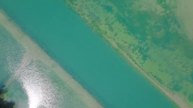 Crystal Clear River Flowing Through the Swiss Alps Near Stoos