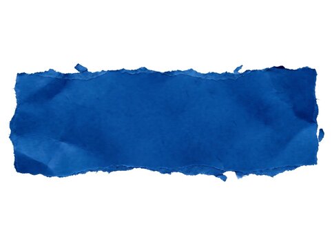Blue Torn Paper Background with Rough Ripped Edges, Grunge Texture, Blank Space and Abstract Backdrop for Modern Banner Design