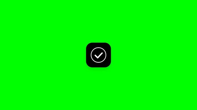 Indeterminate Checkbox to Checked State UI Transition on Green Screen