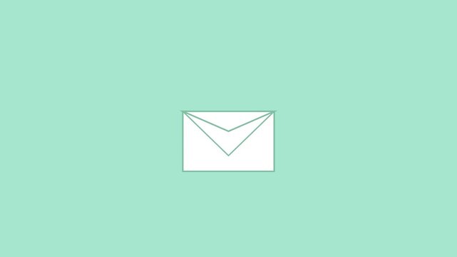 Mail Sending Cycle - Minimalist 2D Flat Animation