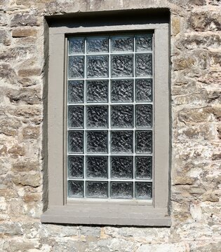 A close view of the window on the building.