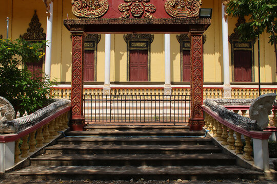 buddhist complex in a village (prasat andet) in the kampong thom province in cambodia 
