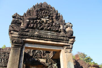 Obraz premium ruined buddhist and hindu khmer temple (banteay samre) in angkor in siem reap in cambodia 