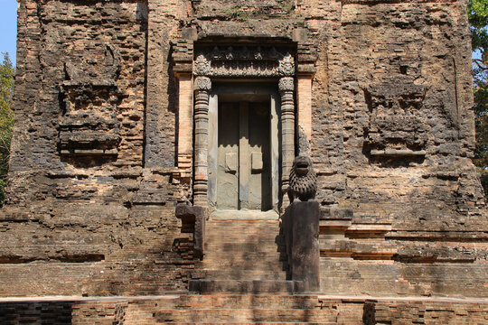 ruined buddhist and hindu khmer temple at sambor prei kuk in the kampong thom province in cambodia 