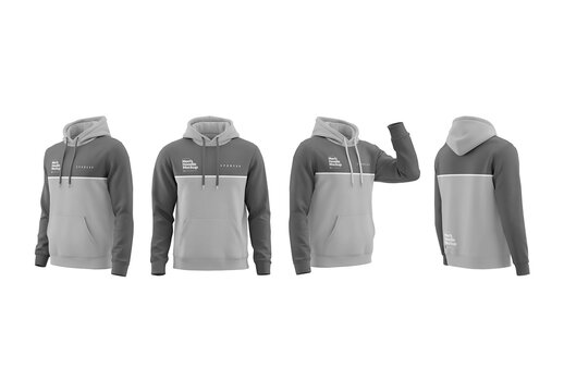 Men's Hoodie Mockup Design for Branding Presentation and Marketing