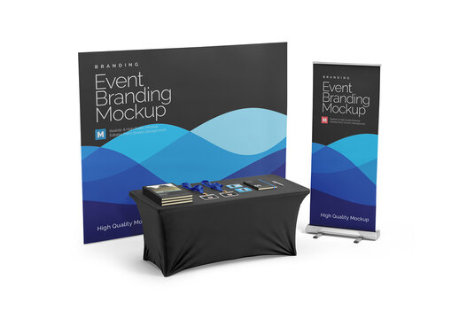 Event Mockup Template for Merchandise Display and Promotion