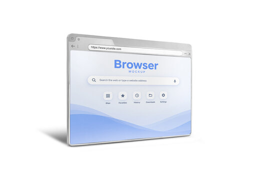 Browser Window Mockup Template for Merchandise Display and Promotion