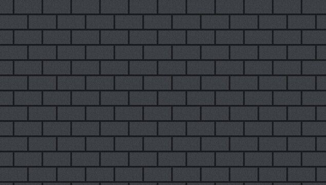 A dark gray brick wall texture presents a repeating rectangular pattern creating a solid background pattern construction masonry