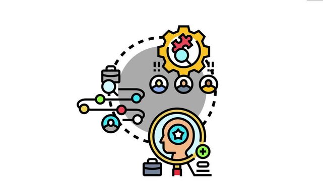 Business identifying employee strengths, analyzing career paths, and planning growth strategies for a skilled workforce and organizational success in a professional environment