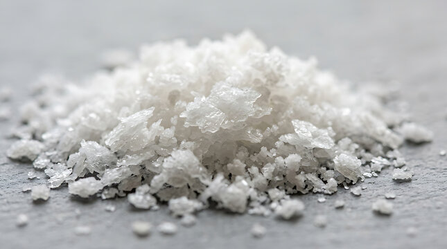 Coarse Sea Salt Crystals Macro Shot
