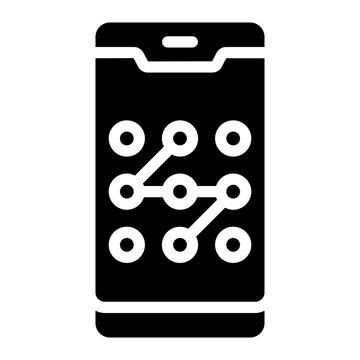 Pattern Lock Security Icon for Internet Security Concept