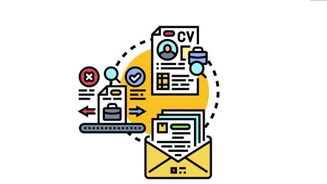 Manual checkpoint entry process examining job application documents for admission and selection, representing recruitment, hiring, and resume screening procedures