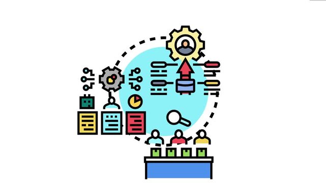Staff operations concept showing a manager overseeing team processes, task completion, and performance analysis, optimizing organizational workflow and business efficiency