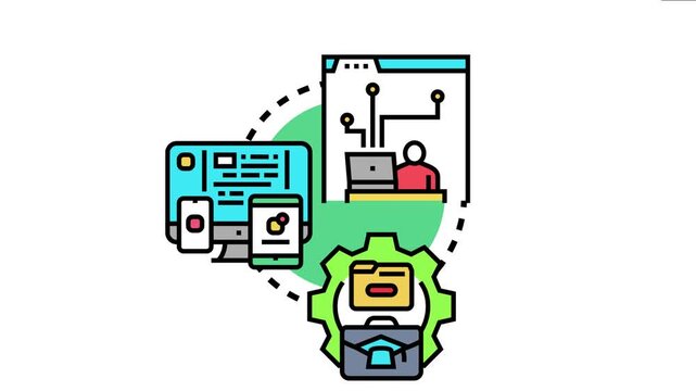 Software engineer developing features and managing solutions across multiple devices, emphasizing strategic planning, innovation, and efficient implementation of technology processes