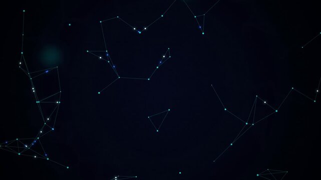 Digital network nodes connecting seamless loop motion background