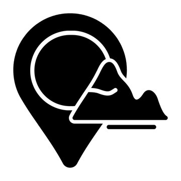 Mountain Location Vector Icon