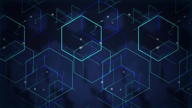 Hexagon geometric pattern parallax seamless loop motion background