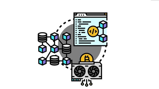 Malware for cryptocurrency mining using illegal software to steal financial assets and generate profit, impacting cybersecurity and digital finance with malicious code