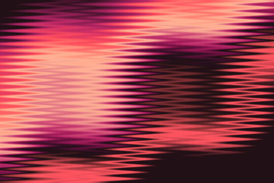 Vivid Horizontal Glass Crosscurrent in Red Pink and Orange