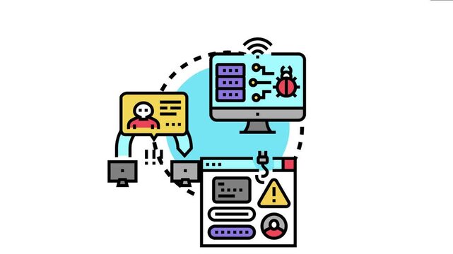 Cybercriminals performing a malicious relay attack, intercepting user credentials and sensitive data by creating a fake intermediary server for phishing and secure authentication bypass