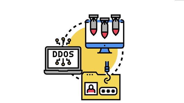 Malicious dns spoofing cyber security attack concept data theft, ddos threats, and phishing scams targeting internet users and network integrity