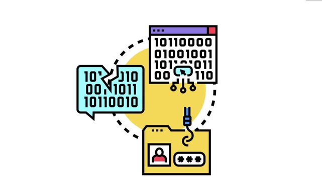 Malicious code attachment sending sensitive data to a hacker, a cybersecurity threat concept like phishing and data breach impacting personal information security