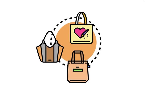 Reusing commercial bags sustainable consumer behavior and innovative bag functions, emphasizing eco friendly practices and recycling concepts for versatile carriers