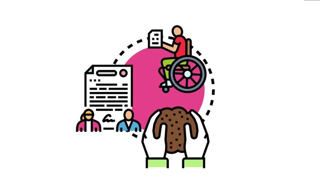 Diverse team members including a person using a wheelchair, collaborating on documents and sharing a common goal of fostering a supportive environment through active participation and outreach