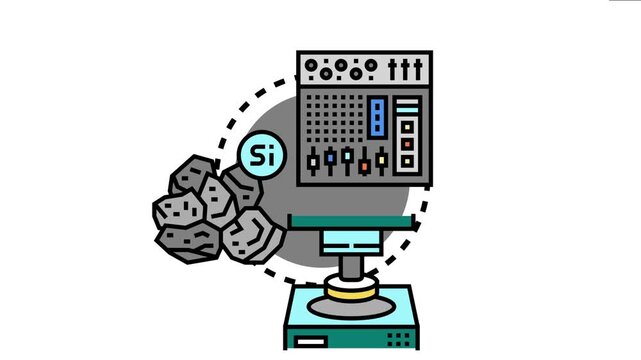 Maker space instruments processing silicon as a raw material, reflecting innovation, technological development, and modern manufacturing processes in a scientific laboratory setting