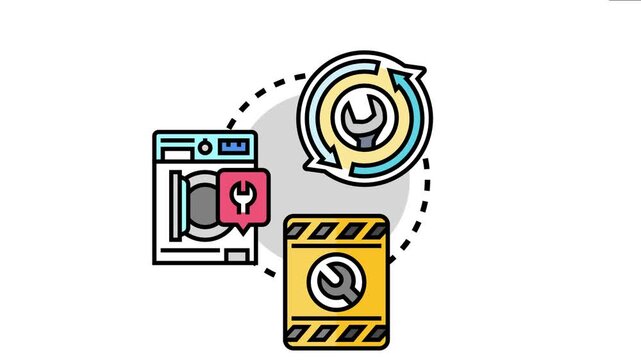 System depicting maintenance spares oversight and repair management process, ensuring operational continuity and efficient equipment servicing