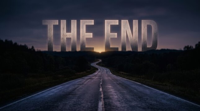 The End Dark Road Landscape and Final Journey