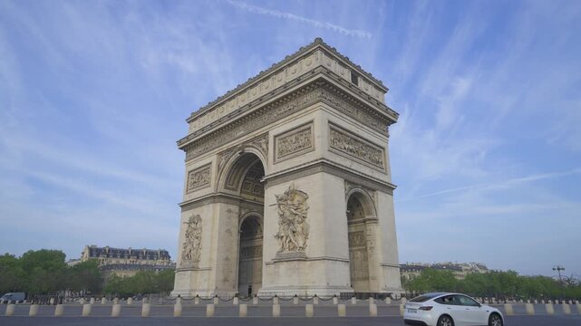 Arc de Triomphe in Paris. Sunrise