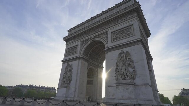 Arc de Triomphe in Paris. Sunrise