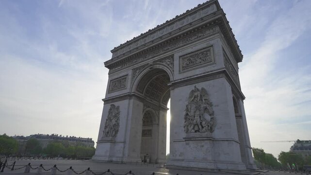 Arc de Triomphe in Paris. Sunrise