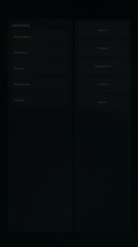 AI Process Builder Premium Gradient SaaS Interface Vertical Animation