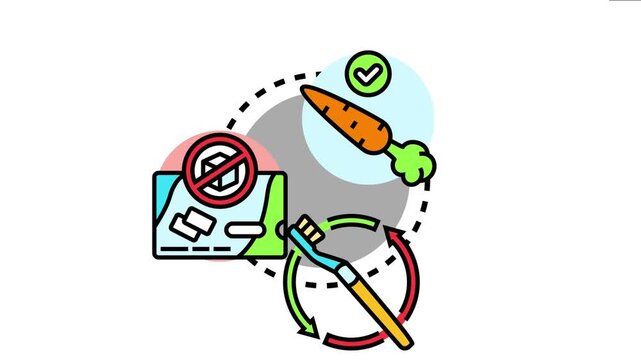 Promoting oral health through essential practices including regular toothbrushing, consuming healthy foods like carrots, and avoiding harmful sugary products for strong teeth