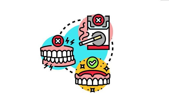 Maintaining oral health includes avoiding harmful habits like tobacco use and addressing dental problems, leading to a healthy mouth and shining white teeth