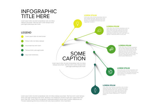 Green Circular Infographic Template with 5 Steps