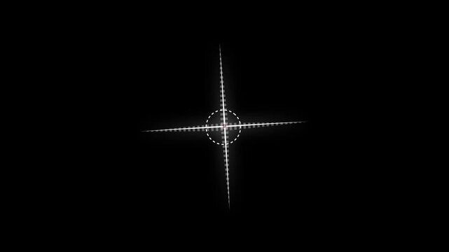 Precision Crosshair Aiming Reticle Target Acquisition Graphic Design Element for Gaming and Technical Visuals Digital Interface H U D U I Concept for Accuracy and Focus